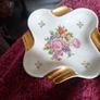 Vintage Limoges France Porcelain Floral Trinket Dish Ashtray, Jammet Seignolles Lourdes Souvenir Image 4