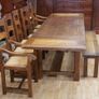 Solid Oak Rustic Dining Set Image 3