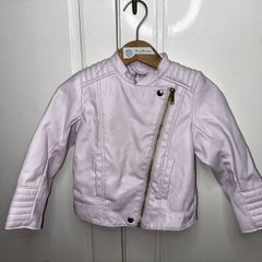 Pink leather jacket