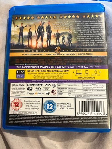 blu ray hunger games