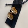 Beautiful Crystal and Goldtone Vintage Clip on Earrings Image 3