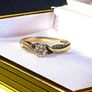 Vintage Hallmarked 9ct Gold Diamond Ring Image 5