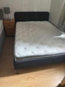 Bed with mattress