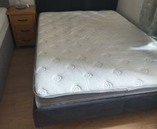 Bed with mattress