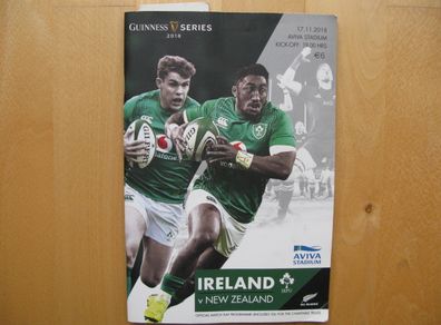 Ireland vs New Zealand Match Day Programme 17 November 2018