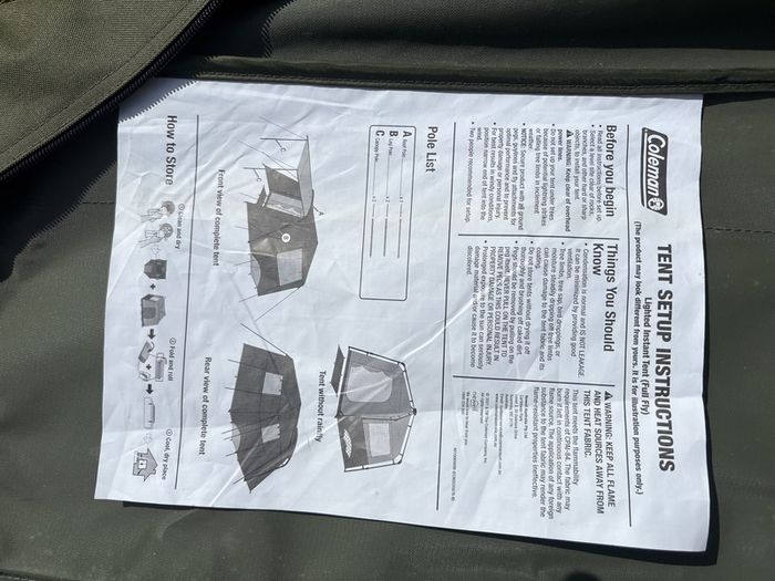 6 man tent with awnings Colman 2 min pop up