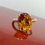 Gold Luxoro 9K Gold & Citrine Solitaire Image 2