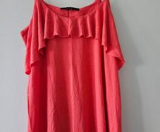 Chemistry Coral Ruffle Strap Top 100% Modal
