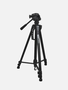 WT3540 Camera Tripod Portable Telescopic Stand with 3 Way Pan Head for Phone