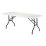 White Folding Rectangular Table 1800mm Image 2