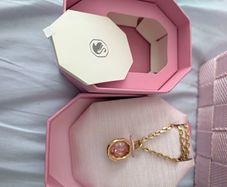 Swarovski Octagon Cut Imber Pendant Necklace Gold