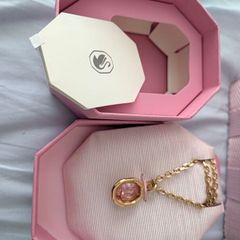 Swarovski Octagon Cut Imber Pendant Necklace Gold