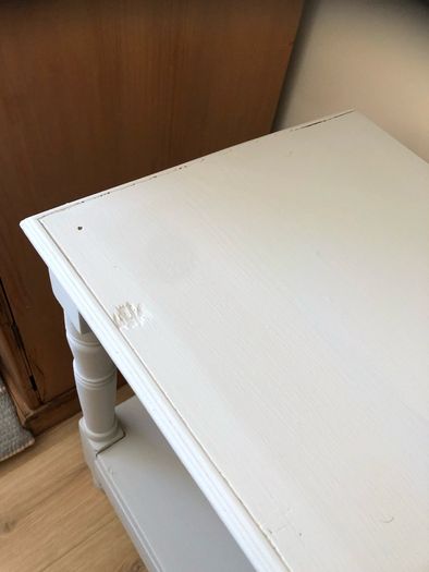 Painted pine lamp table / bed side table.
