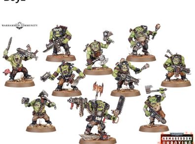 Warhammer 40k Mob of 20 Ork Boyz