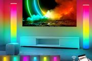 2 Packs LED Floor Lamp, RGB Color Changing Corner Lamp, Modern Atmosphere Standing Lamps, Bluetooth App Music Sync &amp; Remote Control, Dimmable Smart LED Floor Lamps for Living Room, Bedroom, Party (FREE POSTAGE)
