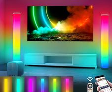 2 Packs LED Floor Lamp, RGB Color Changing Corner Lamp, Modern Atmosphere Standing Lamps, Bluetooth App Music Sync & Remote Control, Dimmable Smart LED Floor Lamps for Living Room, Bedroom, Party (FREE POSTAGE)