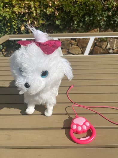 Ale Hop Walking Puppy electronic plush with remote control lead EUC