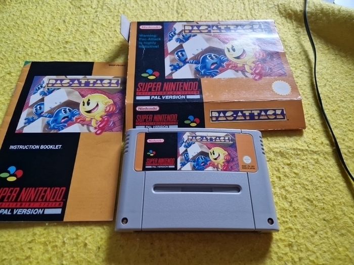 Pac Attack Snes Super Nintendo Arcade Retro Games Original