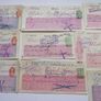 A Collection of 9 Vintage Cheques from Ulster Bank (1890-1959) Image 5