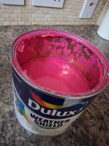 Dulix Weathershield Paint. 2.5L Tin. Fabulous bright pink!
