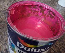 Dulix Weathershield Paint. 2.5L Tin. Fabulous bright pink!