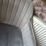 grey suedette armchair Image 4