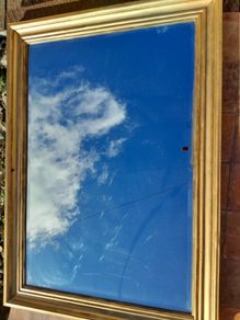 Large gold mirror