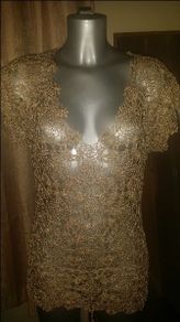 Stunning golden top by Flame size L UK12/14 EUR40/42 Postage included