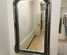 Antique style silver wall mirror - 58 x 36 inches