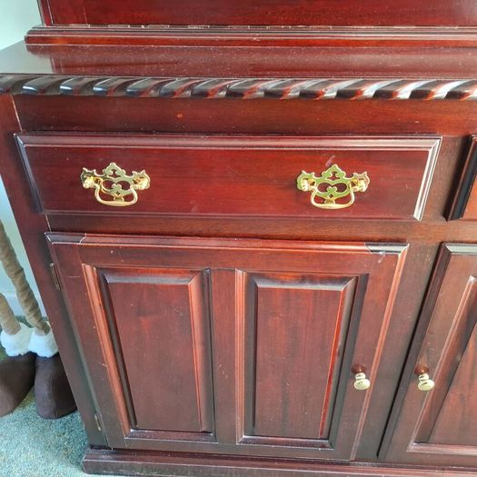 Dining Display Cabinet Carved Mahogany