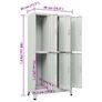 Locker Cabinet White 90x45x180 cm Steel Image 4