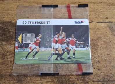 Norway Phonecard "World Cup 1994", Norwegian Football, mint in wrapper, 22 Units - free standard postage