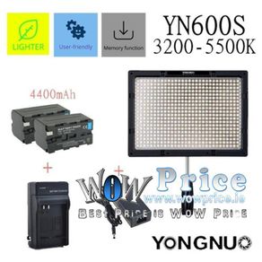 Yongnuo YN600S Pro LED Video Light 3200K-5500K with 4400mAh Battery