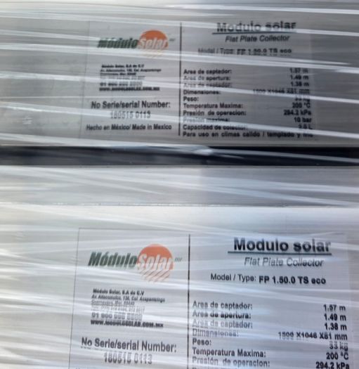16 Solar Thermal Flat Plate Collectors Modulo Solar