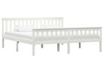 Bed Frame White Solid Pinewood 180x200 cm