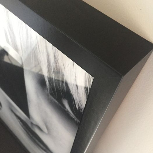 Picture and square black frame