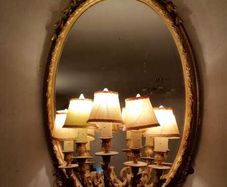 19th Century Gilt Gesso Girandole Mirror