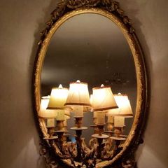 19th Century Gilt Gesso Girandole Mirror