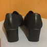 NEXT Black Fabric Court Shoes 41 Block Heel Image 2