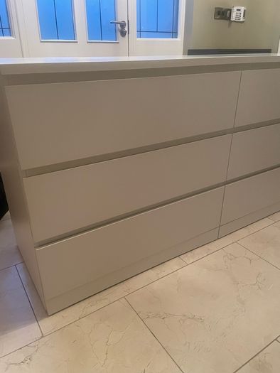 MALM Chest of 6 drawers, white, 160x78 cm WHITE