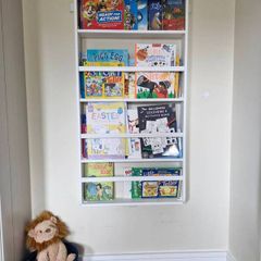White Wall Mounted Kids Bookshelf