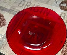 Beautiful Cranberry Glass Plate in Good Condition no chips or cracks Postage Available