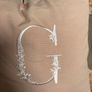 New 45cm x 45cm 100% cotton monogrammed G cushion in peach blush with feather filler Image 7