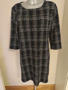 Black jersey dress size UK14 EU42 Postage included