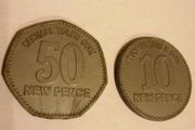 Decimal Token Coins 50 pence &amp; 10 pence