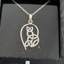 Silver Celtic Cat Pendant Image 2