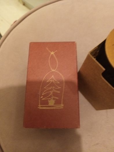 christmas dome glass/wood hanging decoration