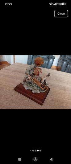 Original Italian Giuseppe Armani Capodimonte Figurine Two Children with Wheelbarrow