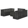 9 Piece Garden Pallet Lounge Set Solid Pinewood Dark Grey Image 5