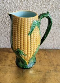 19th century majolica corn jug